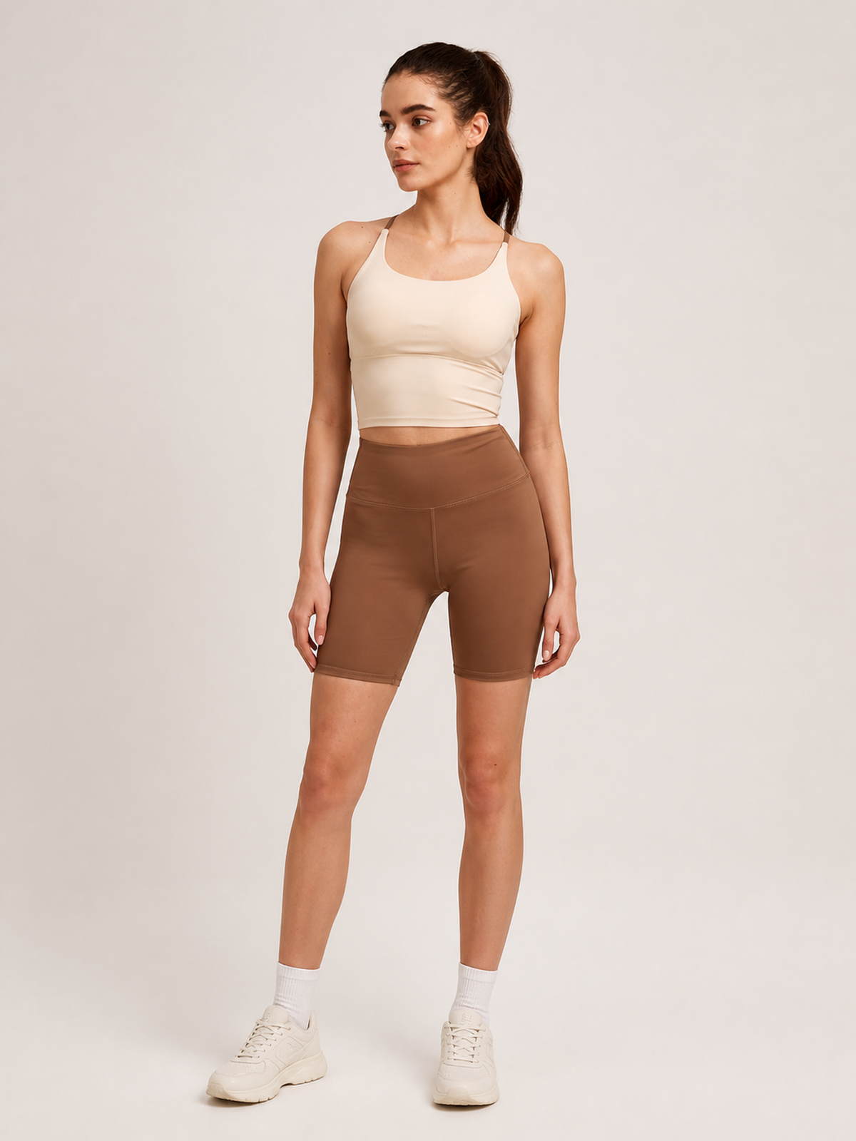 High Waist Cycling Shorts – Cocoa