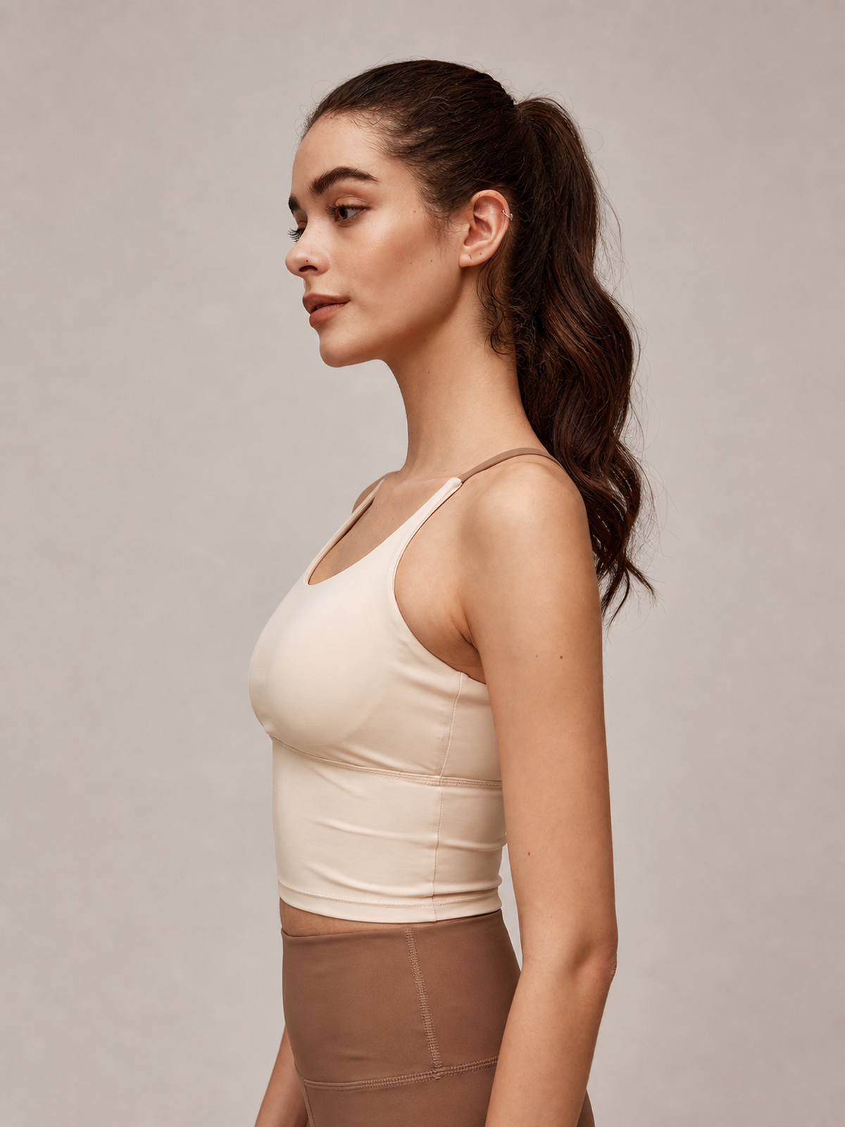 Cross Strap Padded Cami – Soft Apricot