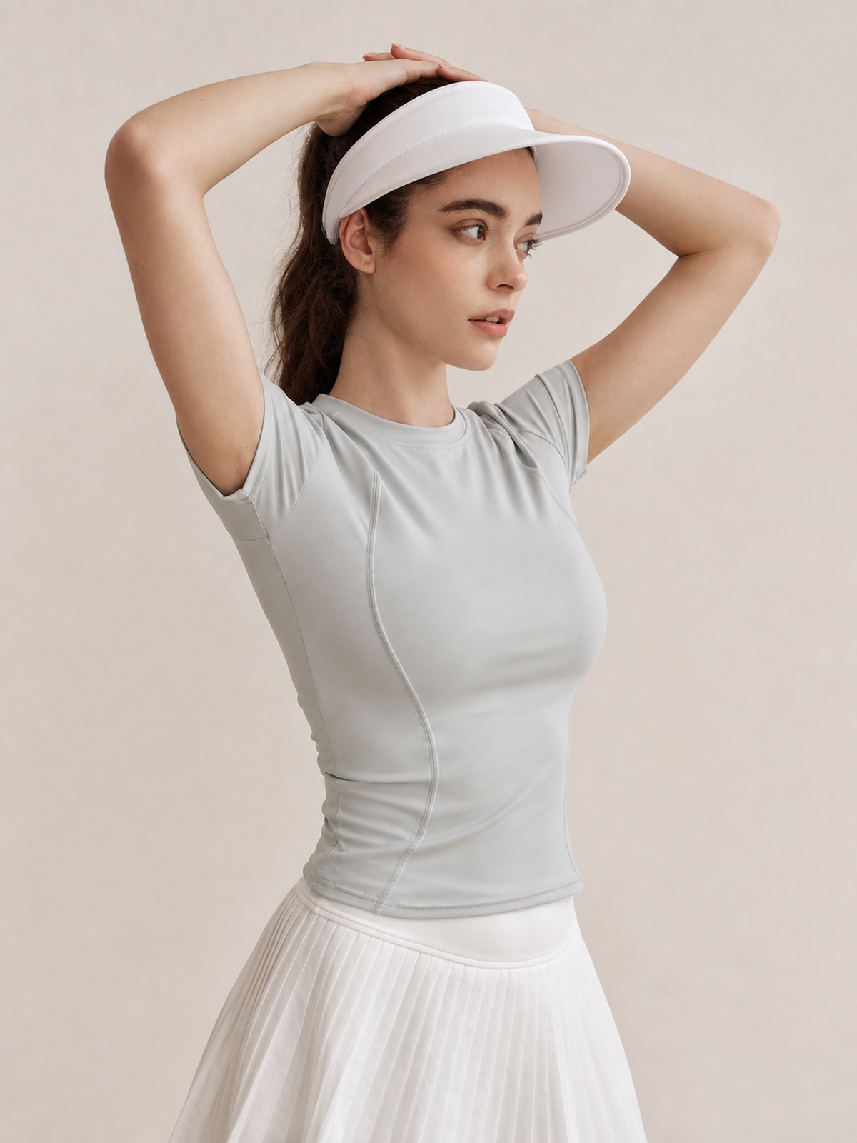 Crew Neck Slim Fit Sports Tee – Sky Blue