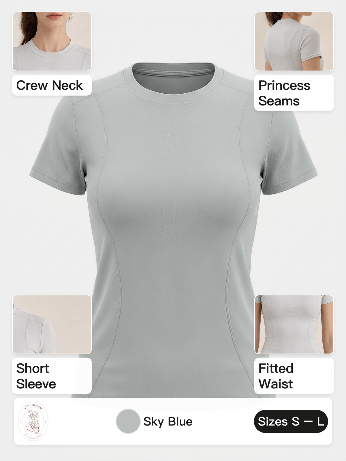 Crew Neck Slim Fit Sports Tee