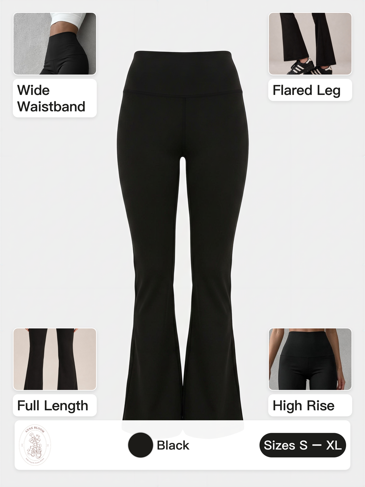 High Waist Flared Yoga Trousers