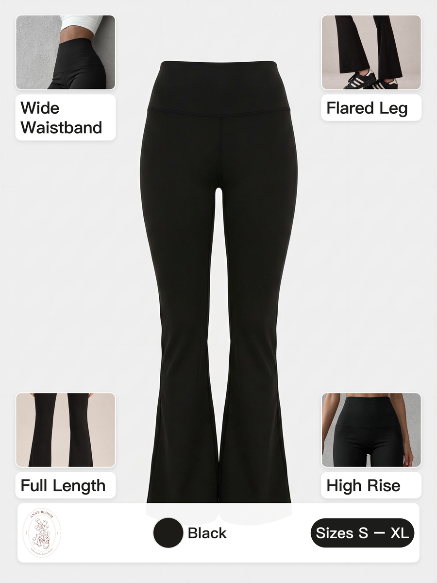 High Waist Flared Yoga Trousers